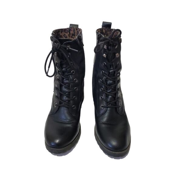 American Rag | Sloanie Lace Up Combat Boots with Animal Print Lining - Picture 2 of 12